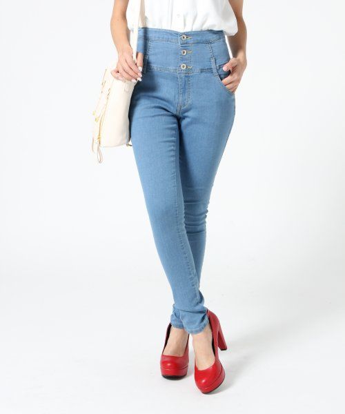 ◆美脚効果抜群!!◆ヘザーＦＷハイウエストスキニー