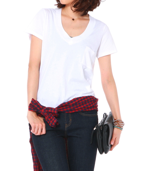 サイド切替ＶネックＴ