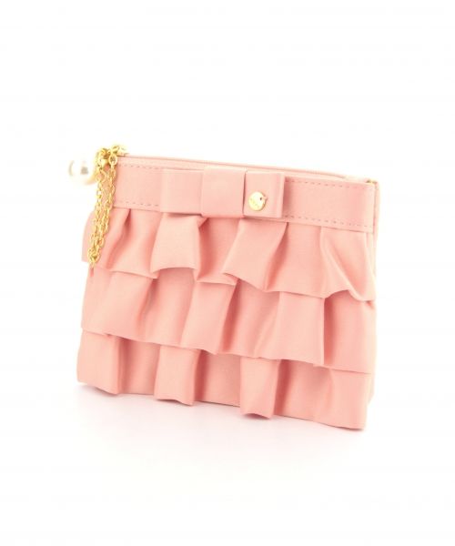 サテンフリルミニポーチ/mikoa