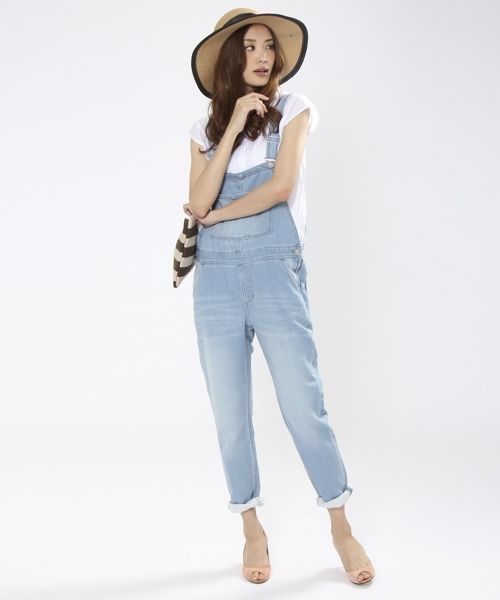 ニットデニムサロペット