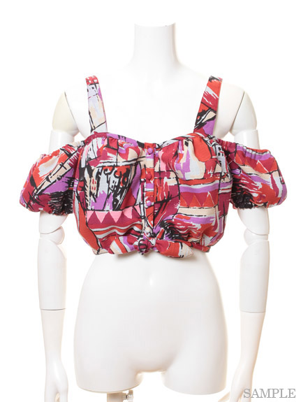 グラフｨティープリントトップス