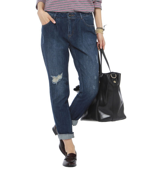 タック入りクラッシュデニム