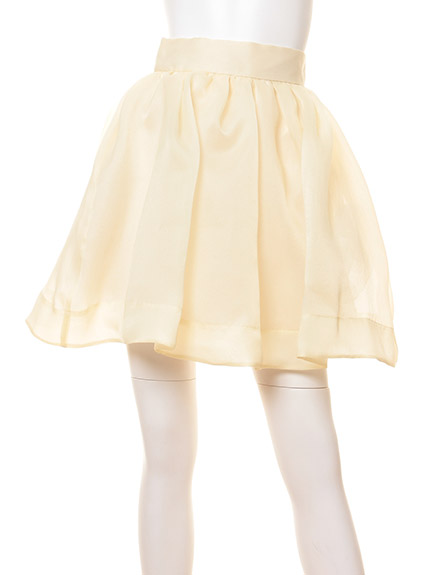 オーガンジーボリュームミニスカート