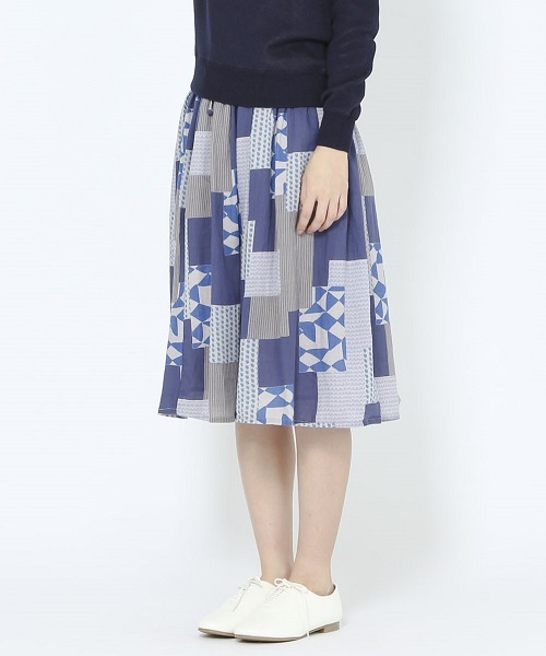 ビエラパッチワークプリントスカート