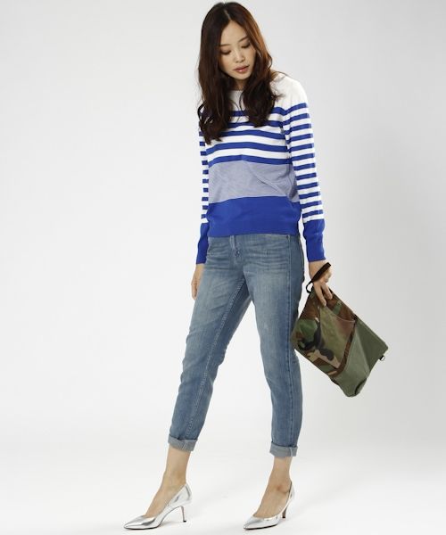 ボーイフレンドデニムパンツ