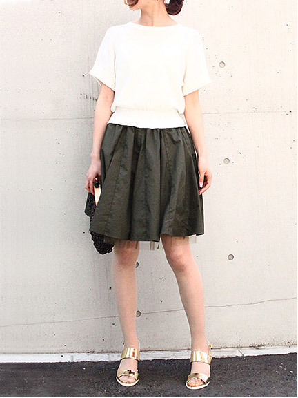 ゆるニットドッキングワンピース