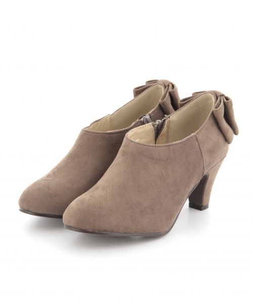 フェイクスエードバックリボンブーティー/mikoa