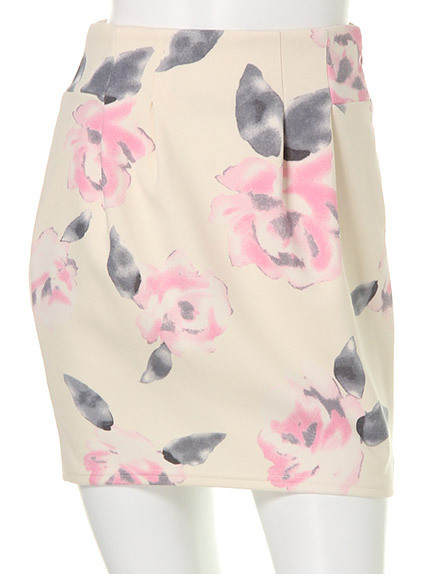 ハイウエストタックコクーンスカート