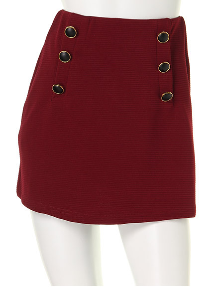 ボタンセミフレアスカート