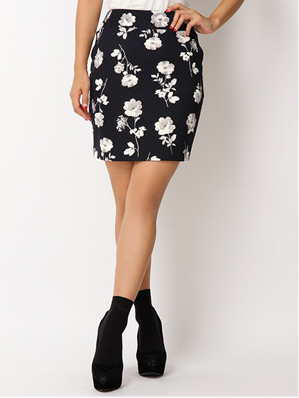 花柄ハイウエスト スカート