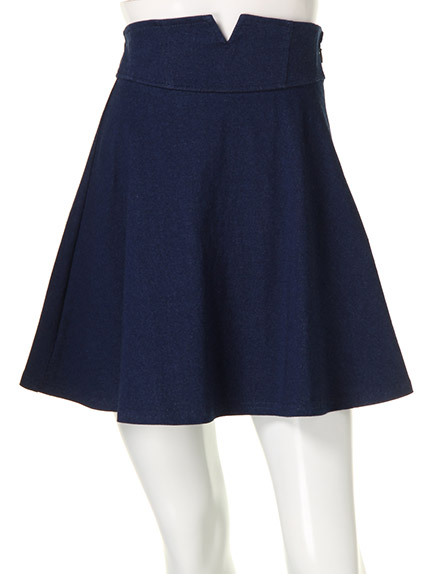 フロントカットフレアスカート