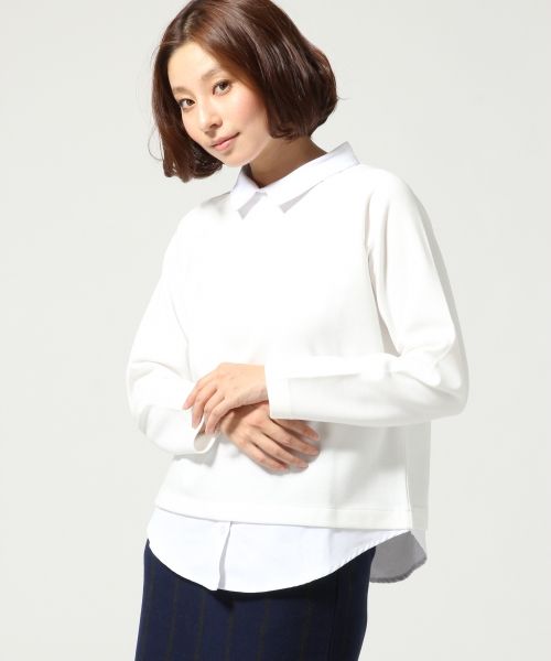 【1枚でレイヤードスタイルが楽しめる！】シャツカサネフウキリカエプルオーバー