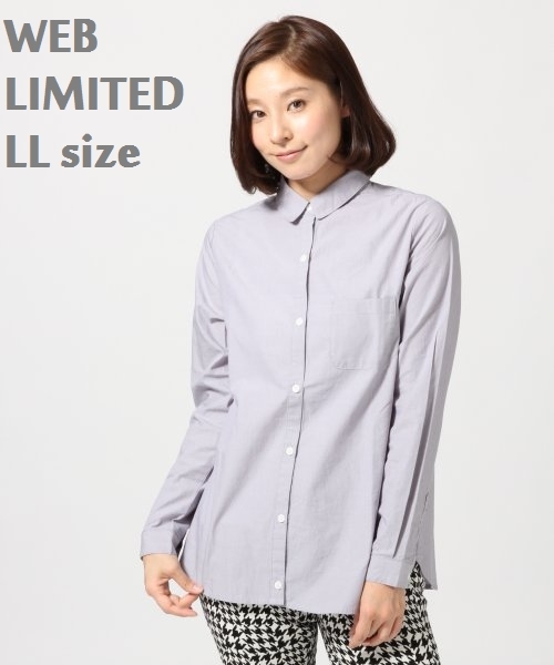 【WEB限定LLサイズ】ムジガラレギュラーシャツＬＳ