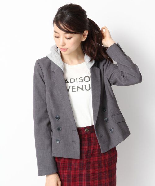 パーカーツキWテーラードジャケット