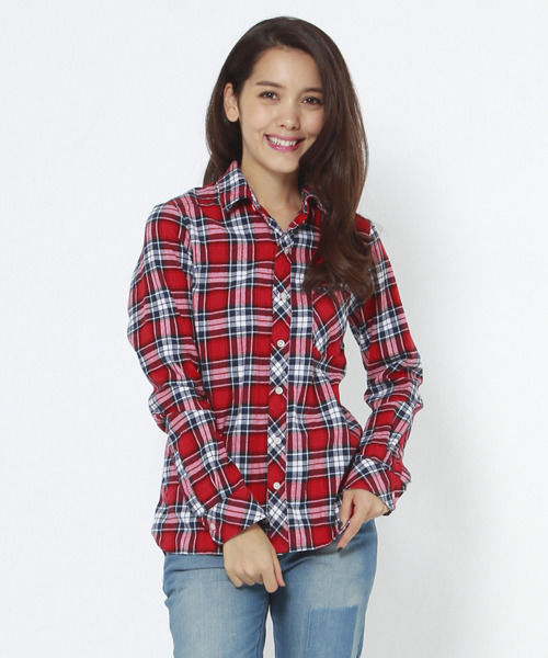 ネルチェックシャツ