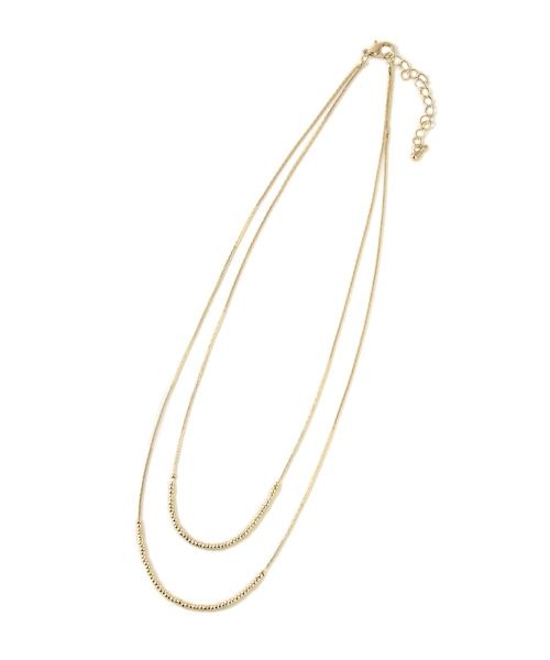 ゴールド2連ショートネックレス