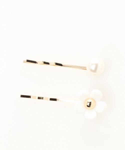 フラワー＊パール２Ｐピン/mikoa