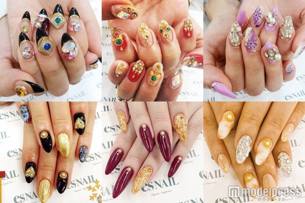 成人式にもOK！振り袖と相性抜群な派手ネイル6選／画像提供：esNAIL