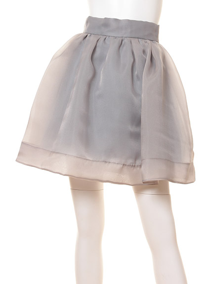 オーガンジーボリュームミニスカート