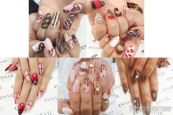 視線集中！チョコネイルは「本物っぽい」方が断然可愛い♡／画像提供：esNAIL