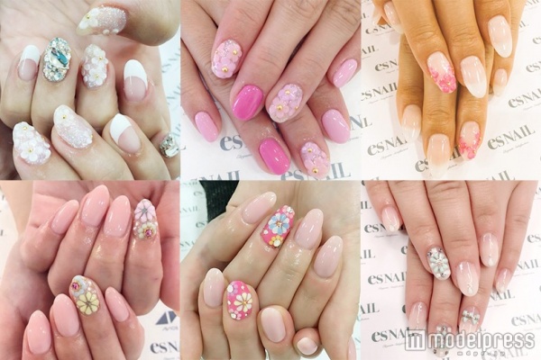 春を先取り♡ぷっくりフラワーネイル6選/画像提供:esNAIL