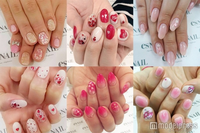 ハートホロネイルで指先をキラキラキュートに!/画像提供esNAIL