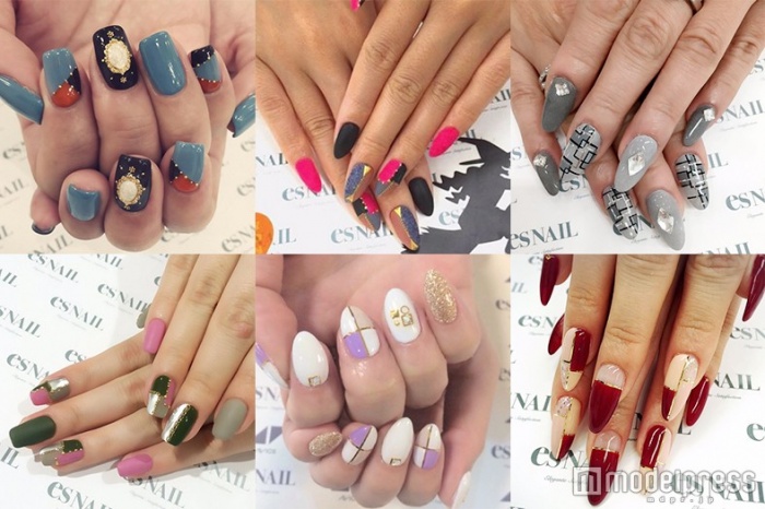 カラフルさが可愛い!ブロッキングネイル6選/画像提供esNAIL