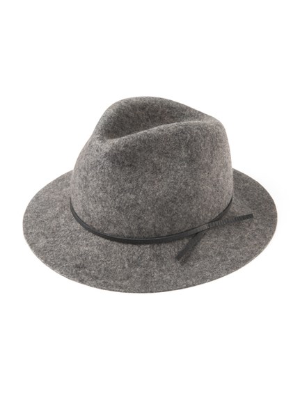 LEATHER RIBBON FELT HAT
