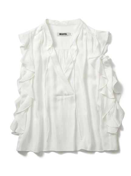RUFFLE SLEEVE BLOUSE