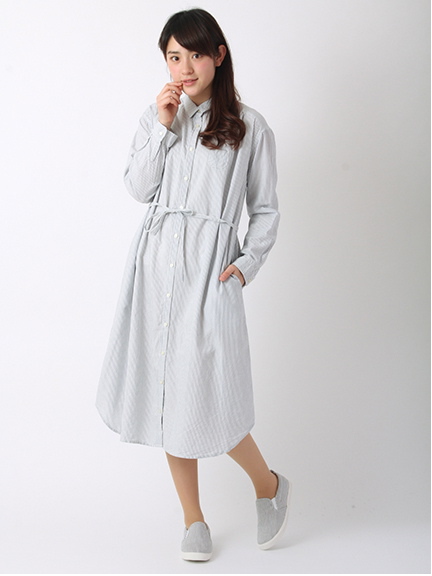 ロングシャツワンピース 1101823-12-13-11