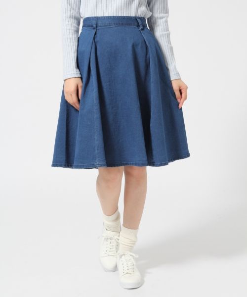 デニムフレアスカート