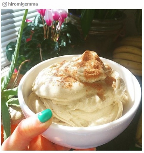 バナナだけで完成「ナイスクリーム」が美味しそう！シンプルスイーツでダイエットにもOK／hiromigemmaさんInstagramより