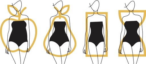 洋ナシ体型を表した画像