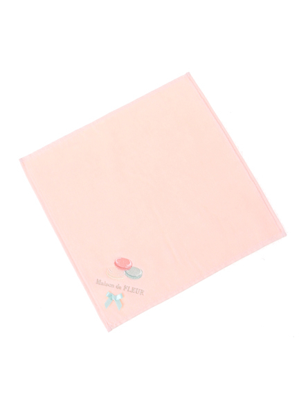 マカロン刺繍タオルハンカチ