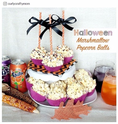 「ロリポップコーン」が簡単＆キュートでハロウィンにぴったり！簡単作り方／curlycraftymomさんInstagram