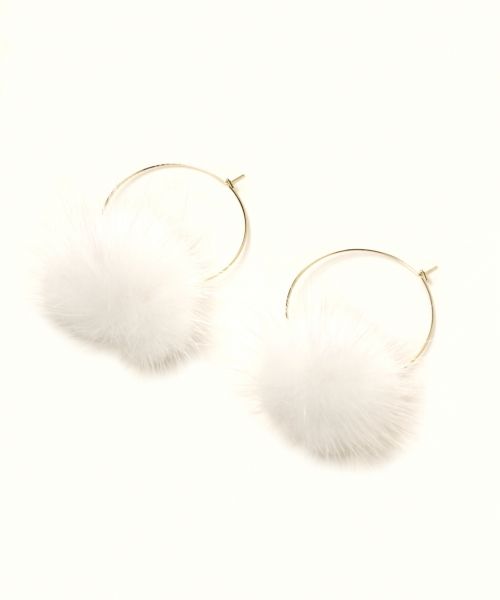 RTファーフープピアス