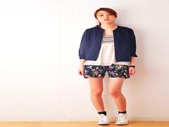 楽ちん可愛い"花柄ショートパンツ"で憧れの脚長モデル風コーデに♡