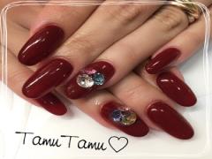 指先でしっとりセクシー♪秋デザインのジェルネイル