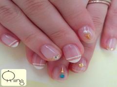 透明感のあるクリアジェルネイルで海を楽しもう♡