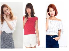 ガーリーに肌見せ！「肩あきトップス」3選