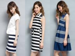 春夏着回せる！ボーダーワンピで爽やかマリンガールへ