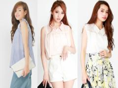 炎天下でも涼しげ「襟付きノースリーブブラウス」で上品可愛く！