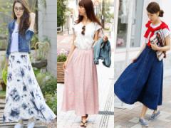 ひらりと広がる美シルエット！「フレアロングスカート」で体型もカバー