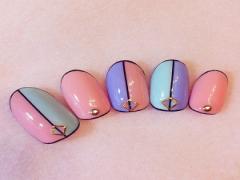 大人っぽカラフルを叶える♡バイカラーネイルカタログ