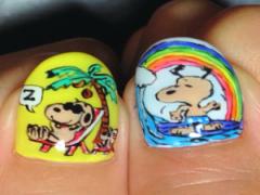  マニキュアでお絵かき♡セルフでできる！ユニバ＆サンリオネイル♡