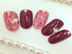 ちょっとだけ秋冬を先取り♡夏のカラフルなツイードネイル特集♩