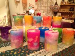 混ざり合っていく色合いが素敵。"キャンドルネイル"でふんわり指先ゲット♡