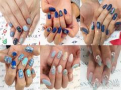 ダイエット効果ばつぐん！?青色ネイル6選