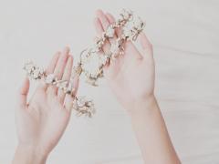 春はすぐ傍まで来ています。ネイルの中に花を編んで、束ねて、閉じこめて。