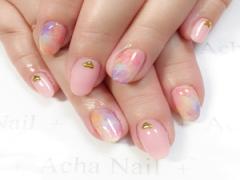 じんわり広がる色味がお洒落でしょ♡水彩画デザインで叶える、春ネイル